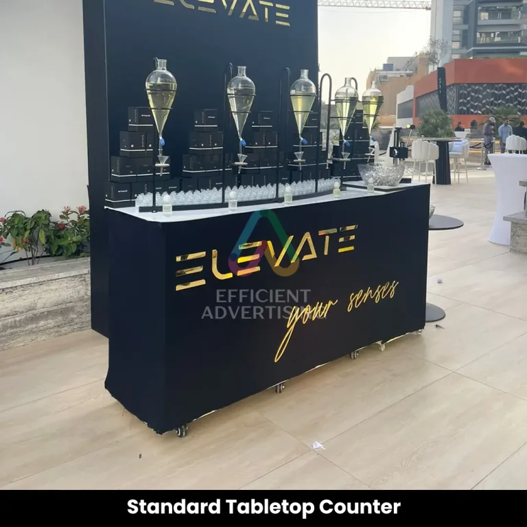Tabletop Counter Displays in Pop-Up & Portable Displays by Efficient Advertising Dubai
