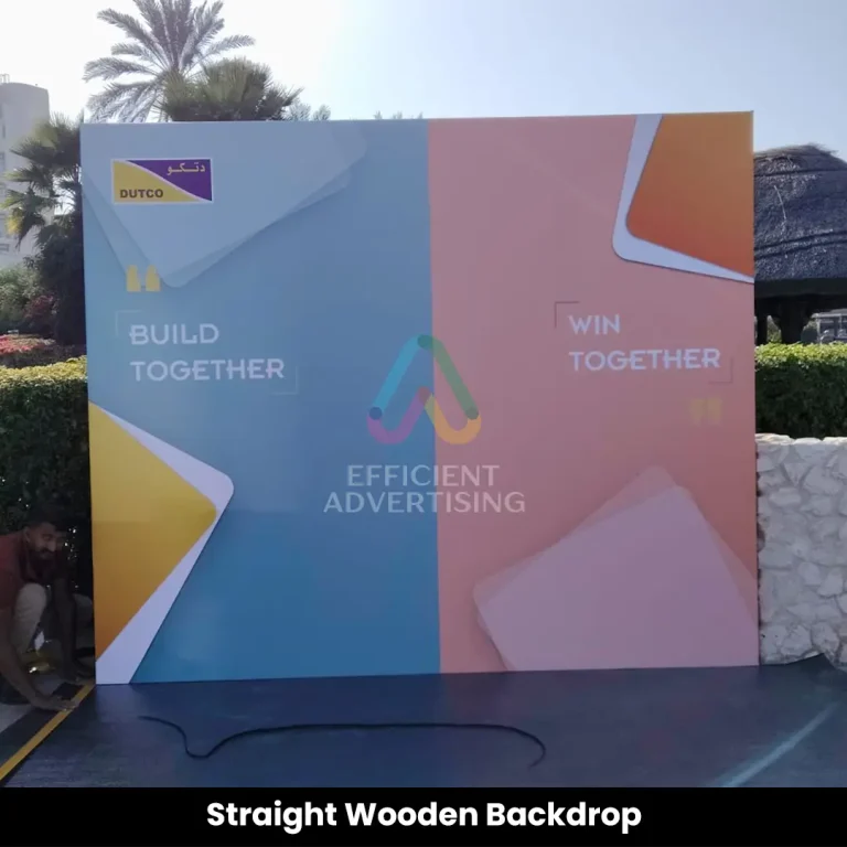 Straight Wooden Backdrop Dubai
