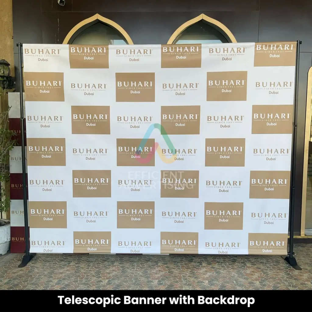 Telescopic Banner with Backdrop — Efficient Advertising Dubai