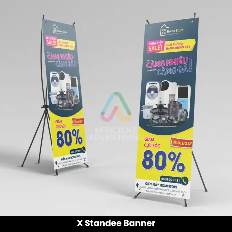 X Standee Banner in Pop-Up & Portable Displays by Efficient Advertising Dubai