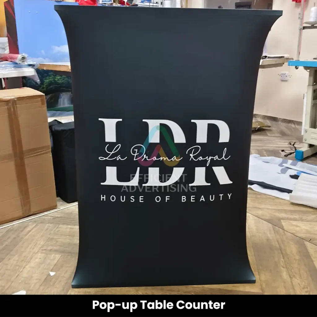 Fabric Pop-up Counter — Efficient Advertising Dubai