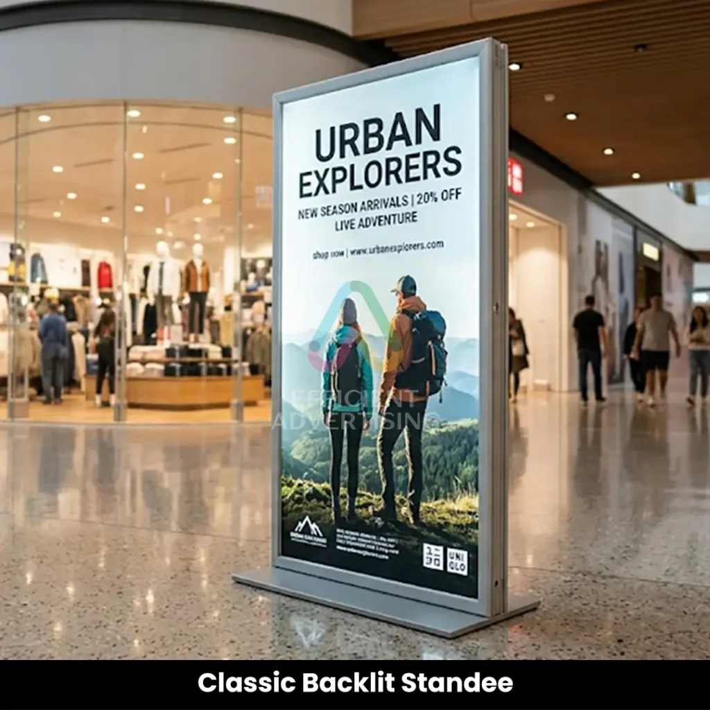 Classic Backlit Standee — Efficient Advertising Dubai