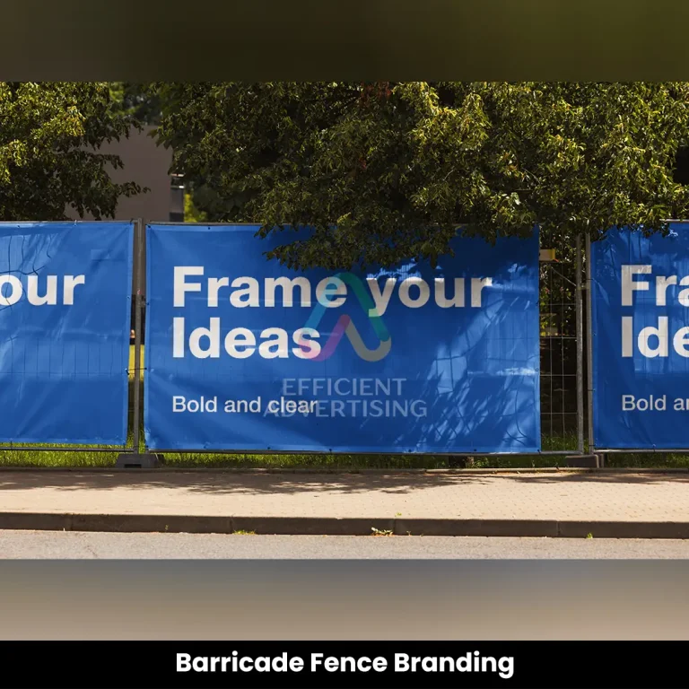 Barricade Fence Branding in Events & Exhibitions by Efficient Advertising Dubai