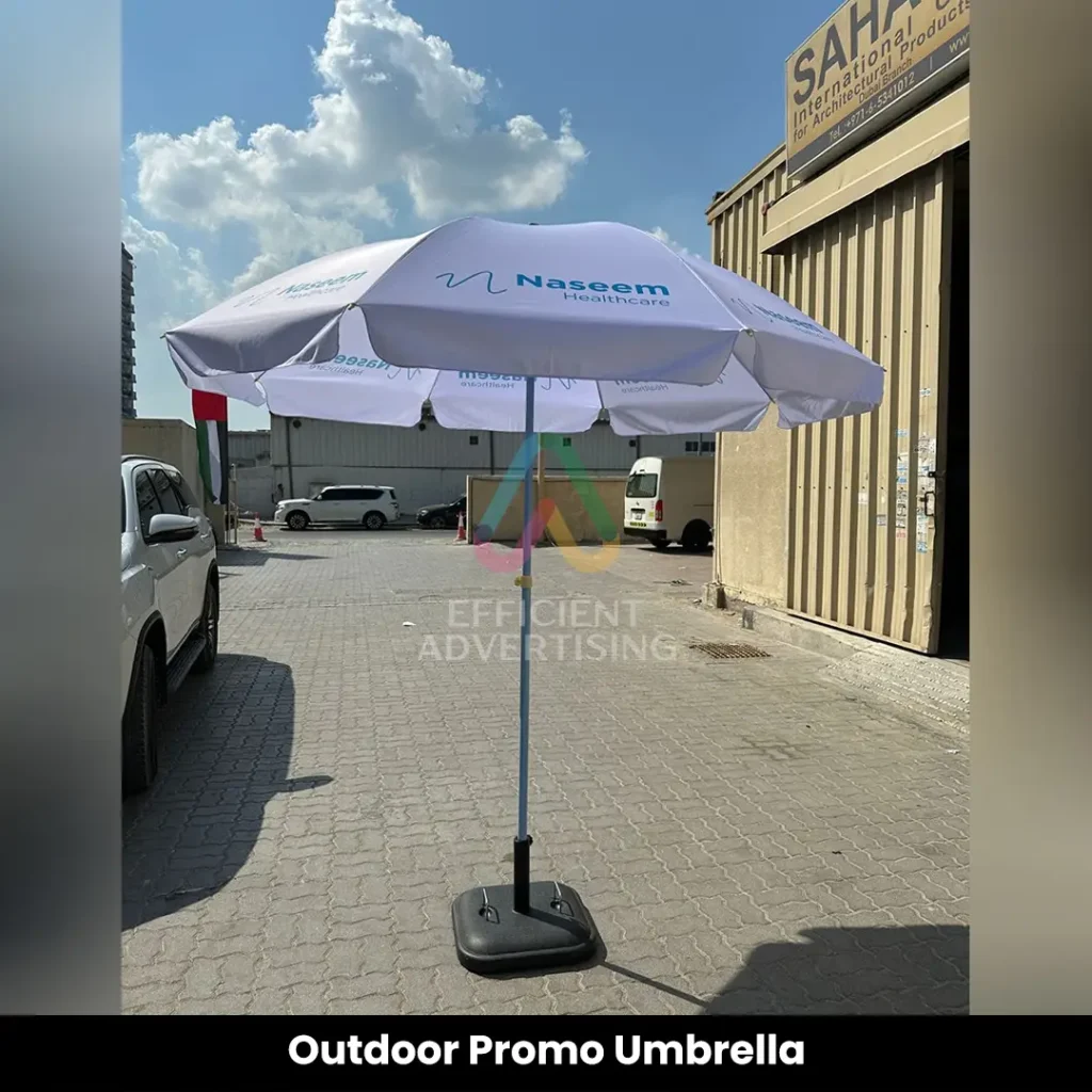 Outdoor Promotional Umbrellas — Efficient Advertising Dubai
