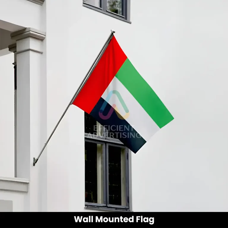 Wall Mounted Flag in Feather & Sail Flags by Efficient Advertising Dubai