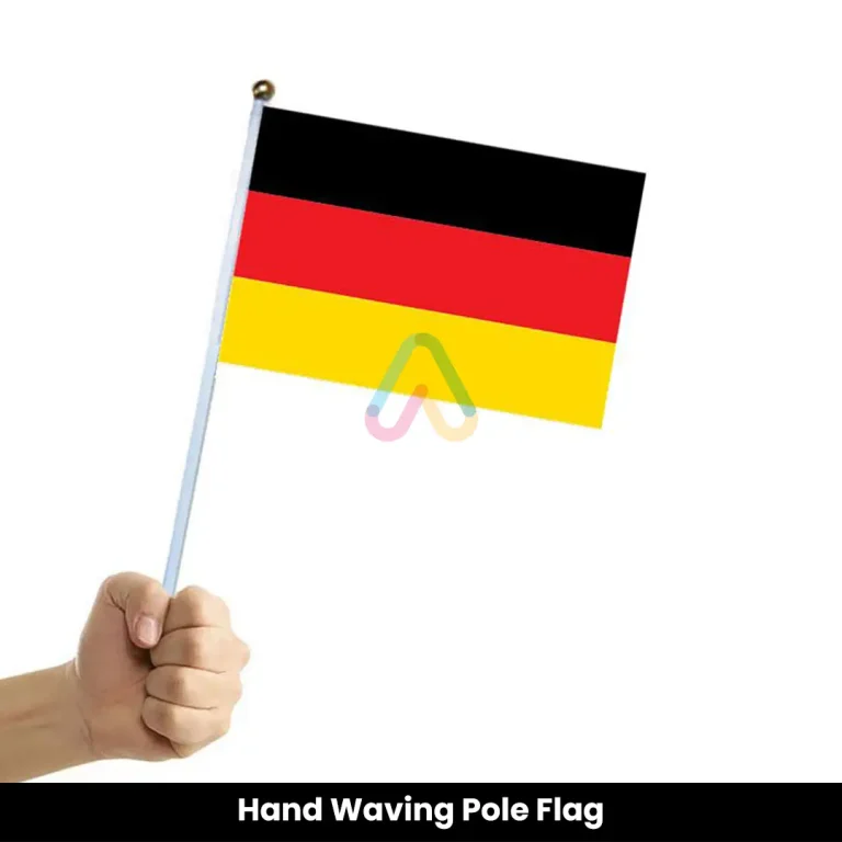 Hand Waving Pole Flag in Feather & Sail Flags by Efficient Advertising Dubai