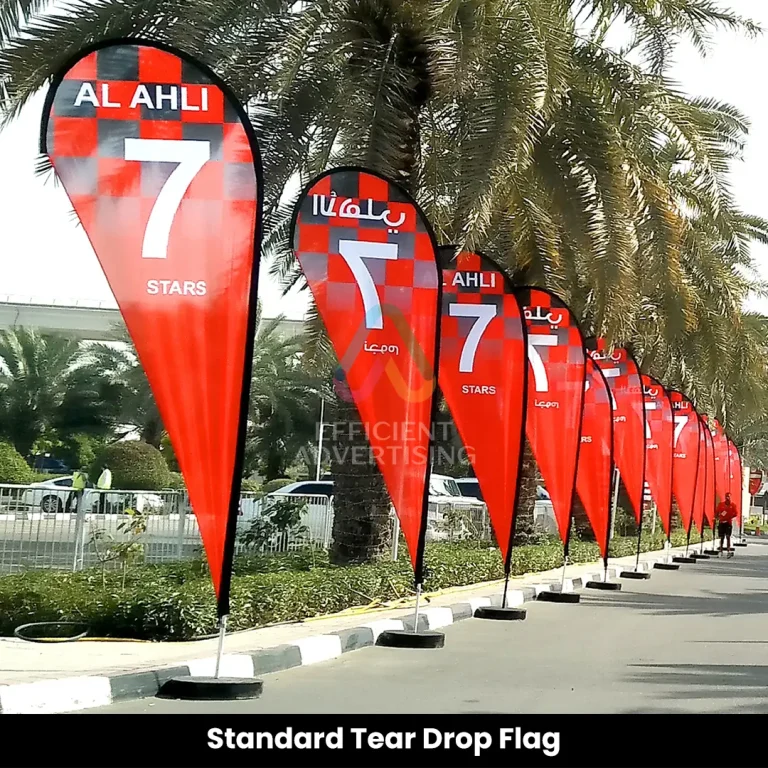 Tear Drop Flag in Tear Drop & Blade Flags by Efficient Advertising Dubai