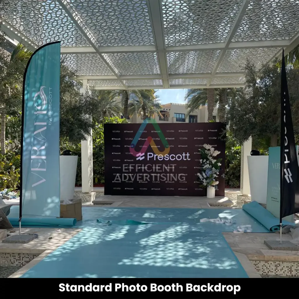 Event Photo Booth Backdrop — Efficient Advertising Dubai