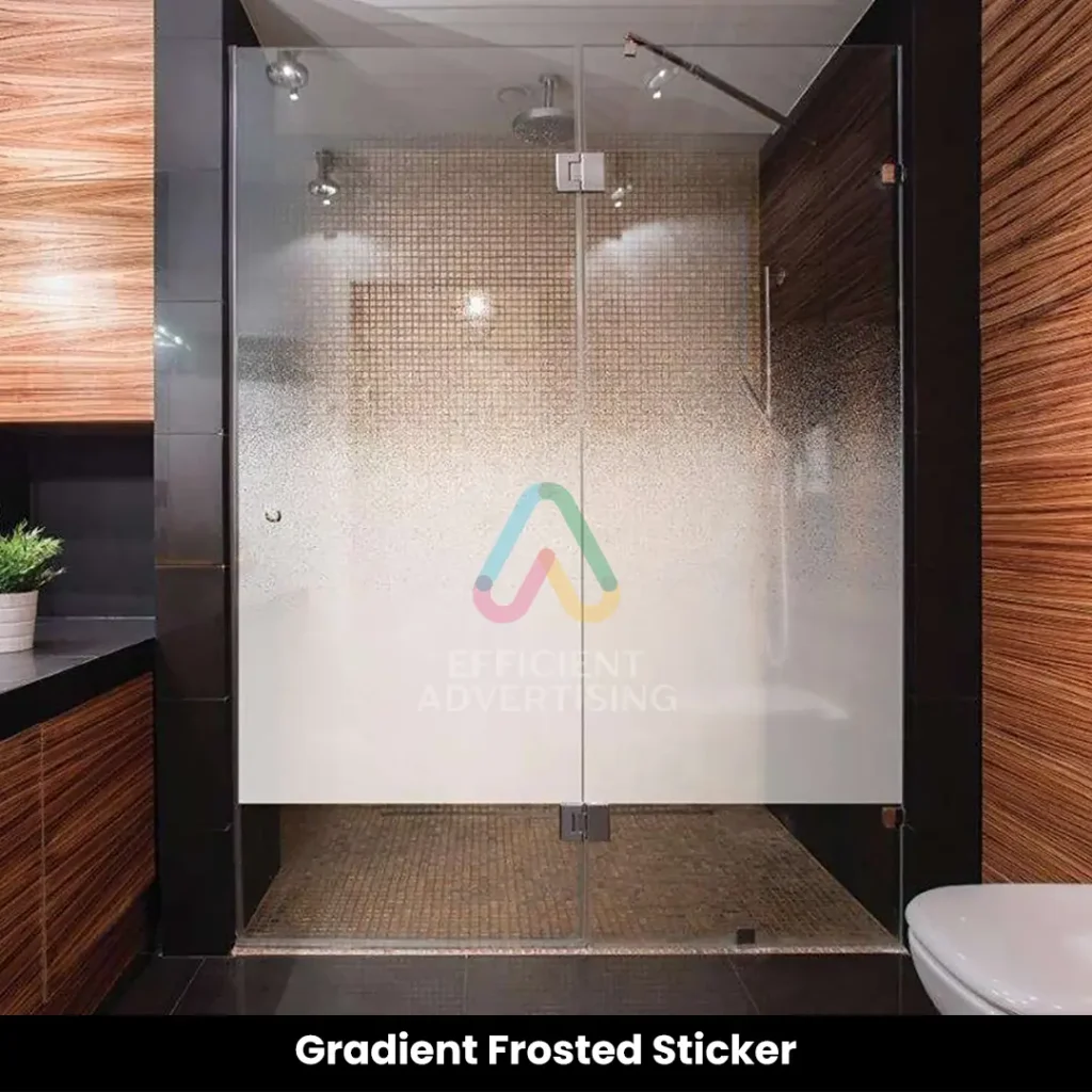Gradient Frosted Sticker — Efficient Advertising Dubai