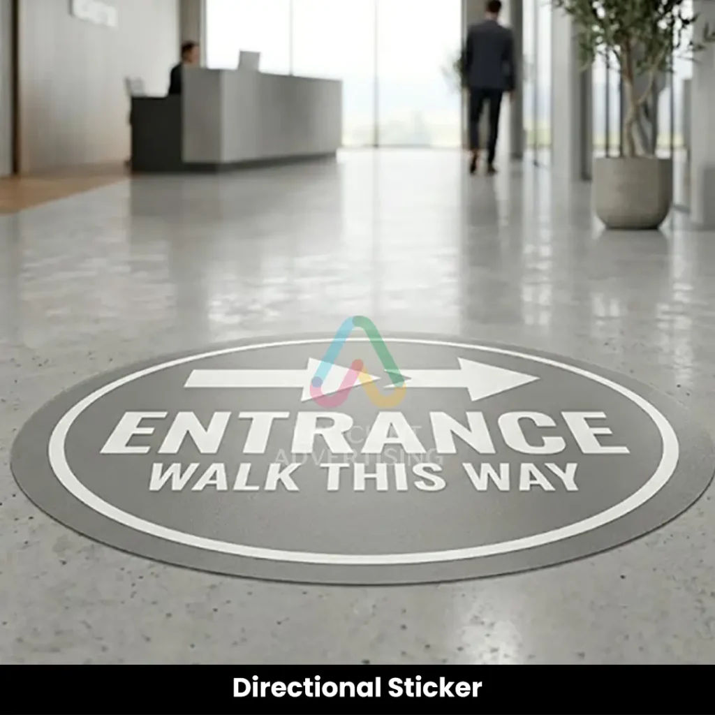 Directional Sticker — Efficient Advertising Dubai
