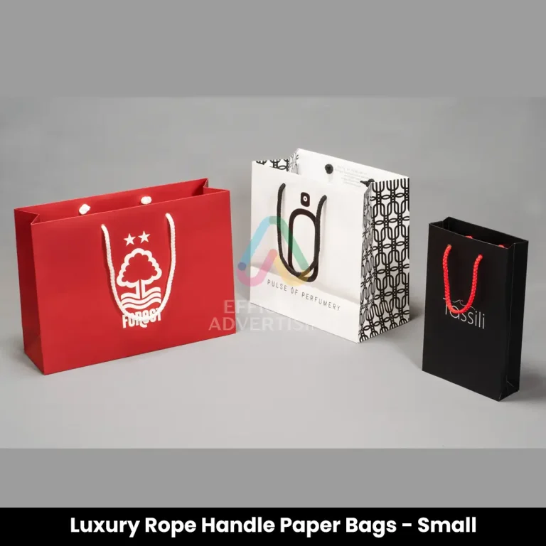 Luxury Rope Handle Paper Bags in Packaging by Efficient Advertising Dubai