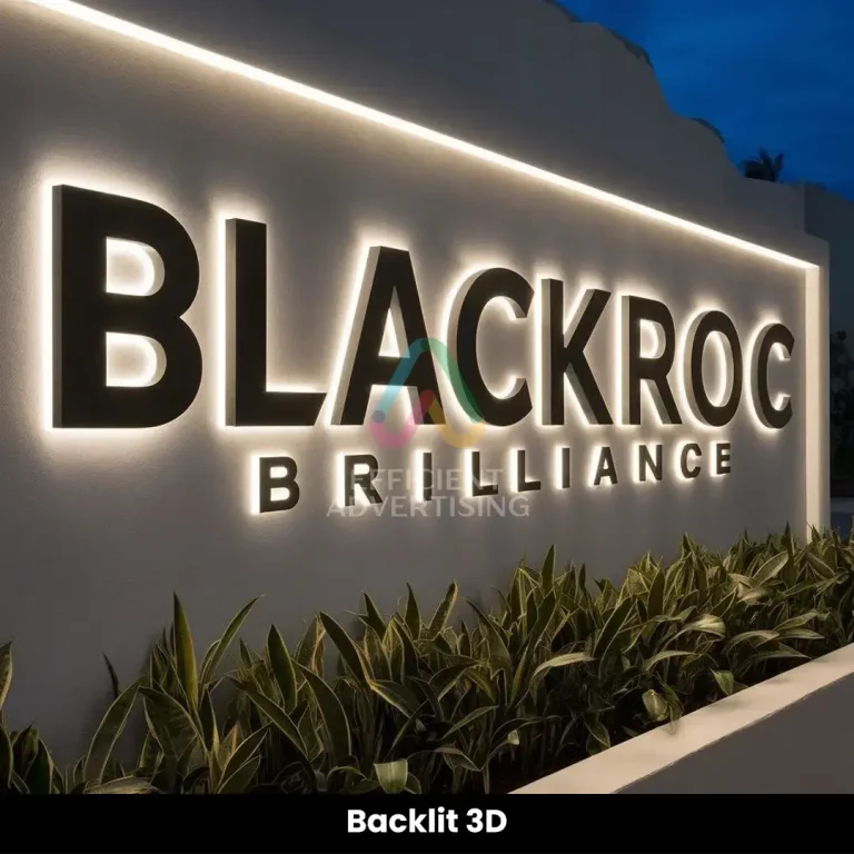 Backlit 3D in Signage by Efficient Advertising Dubai