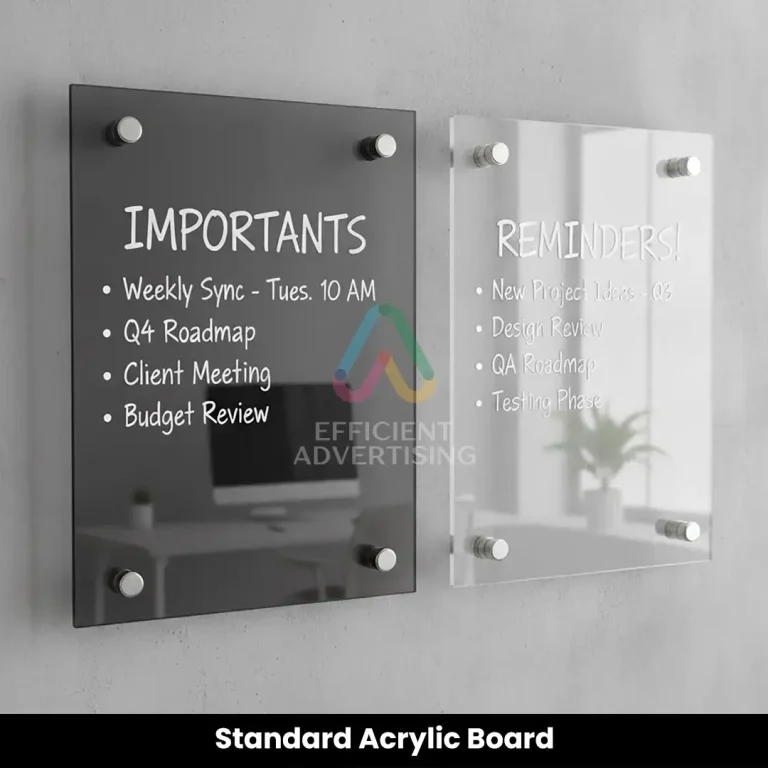 Acrylic Sign Board in Signage by Efficient Advertising Dubai