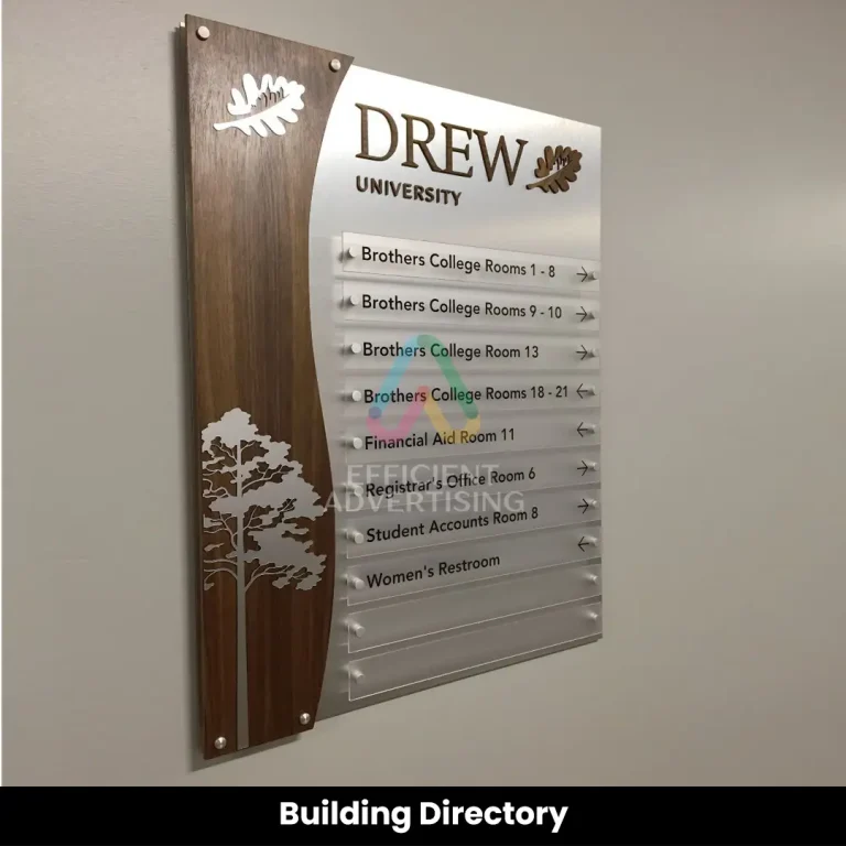 Building Directory in Signage by Efficient Advertising Dubai