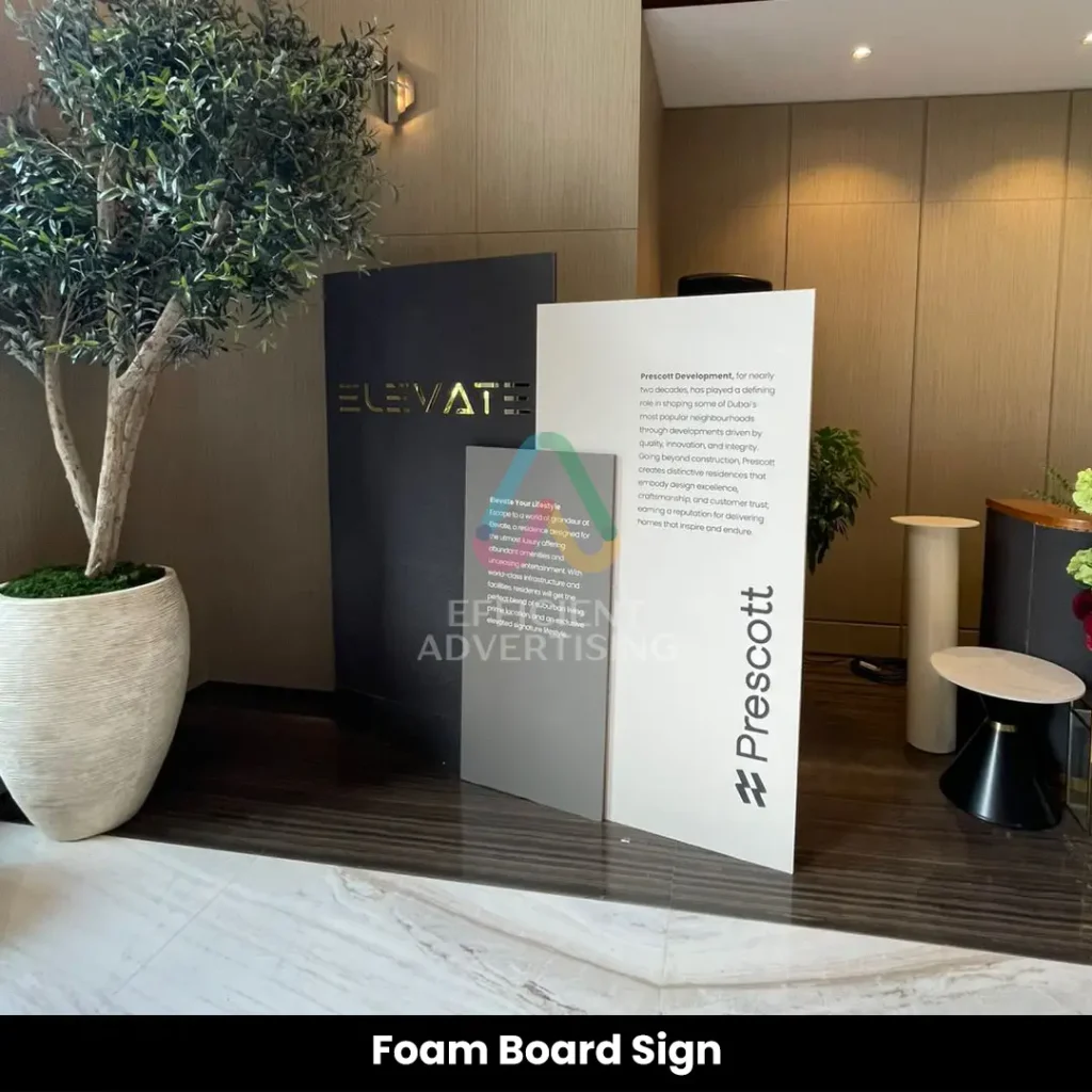 Foam Board Sign — Efficient Advertising Dubai