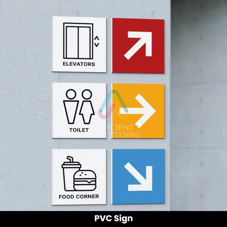 PVC Sign in Rigid Board Signage by Efficient Advertising Dubai