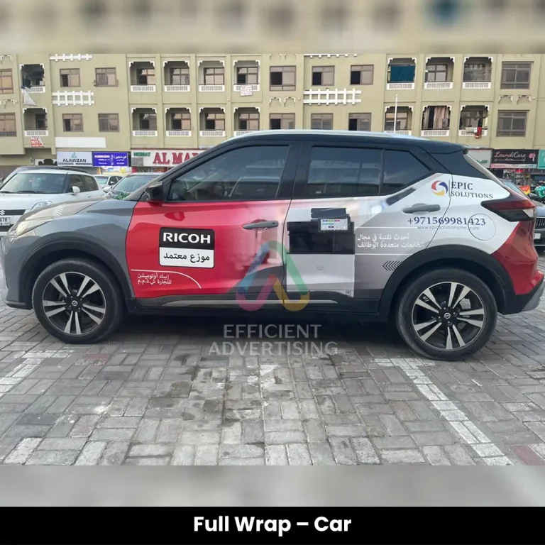 Full Wrap – Car in Car & Van Branding by Efficient Advertising Dubai