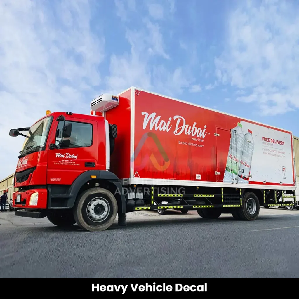 Heavy Vehicle Decal — Efficient Advertising Dubai